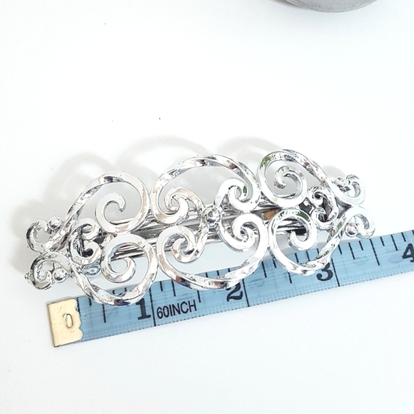 LOT OF X2 Hair Clips💝Multicolor Glass Beaded Hair Clip| Silver Barrettes - Picture 12 of 13